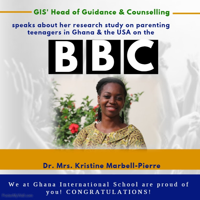 Dr. Mrs. Kristine Marbell-Pierre interviewed on the BBC after her research study on parenting teenageres in Ghana and the US